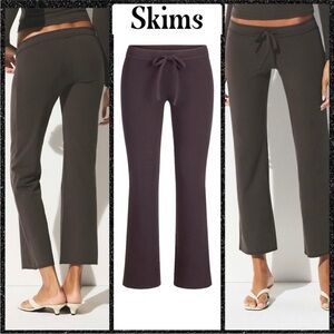 SKIMS Cotton Jersey Low Rise Crop Pant Iron